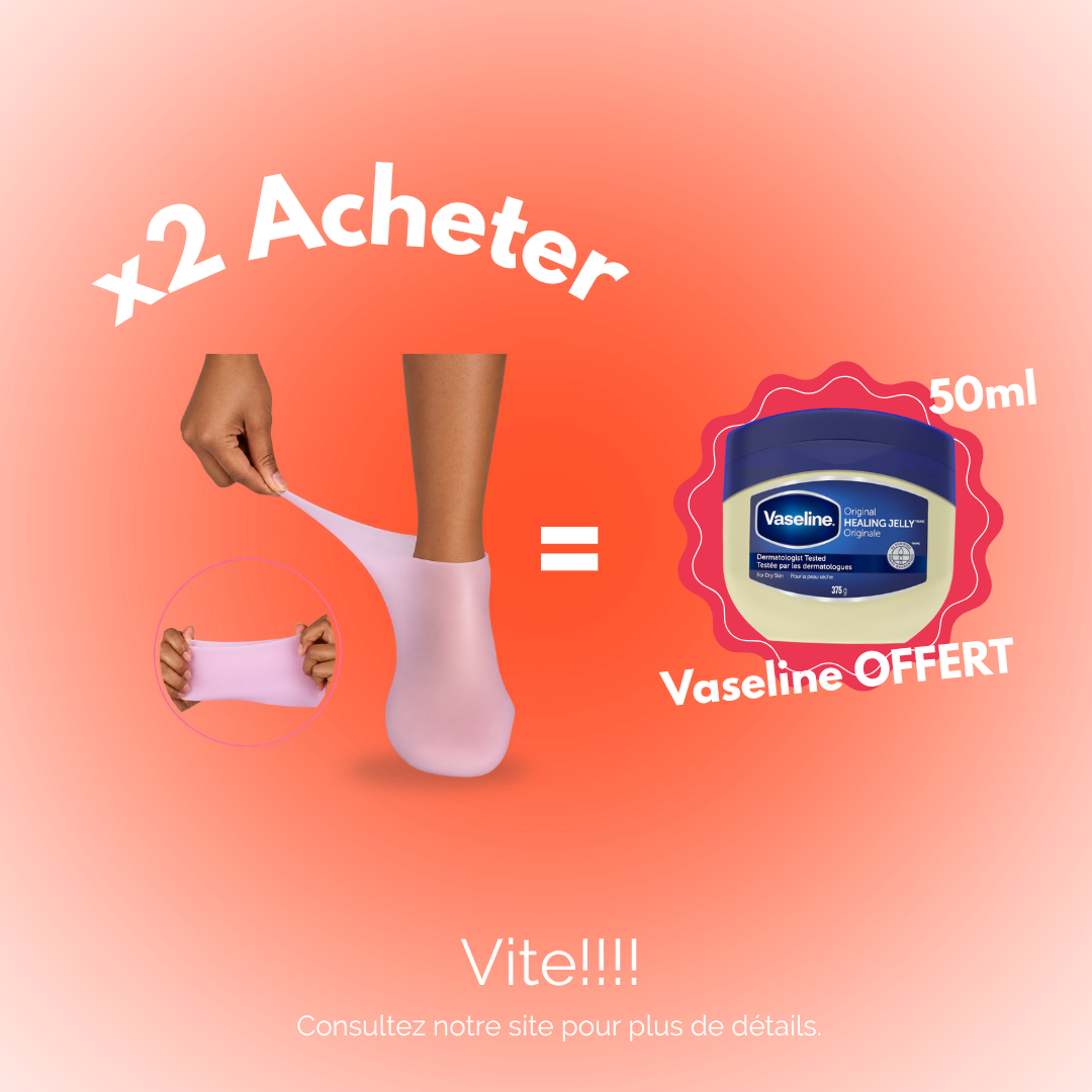 Chaussettes hydratantes en silicone pour les pieds secs et craquelés