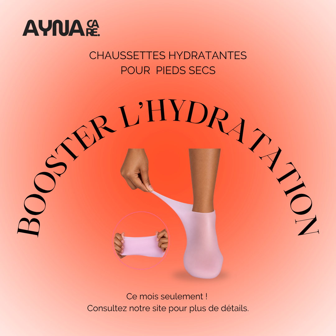 Chaussettes hydratantes en silicone pour les pieds secs et craquelés