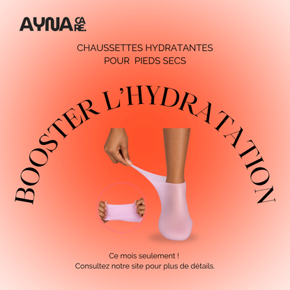 Chaussettes hydratantes en silicone pour les pieds secs et craquelés